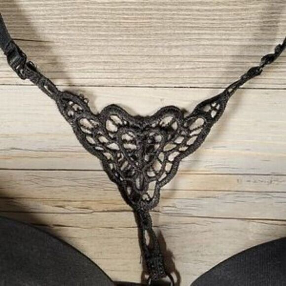 Hers by Herman Black Racerback Bra Sz 34B - Picture 4 of 7